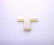 画像2: 貝パーツ　十字架型（クロス）　白蝶貝 SH-2118 (2)
