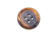 本水牛ボタン  スーツ,コート用ボタン　貴重な茶色　ツヤ有り　No.580-MB