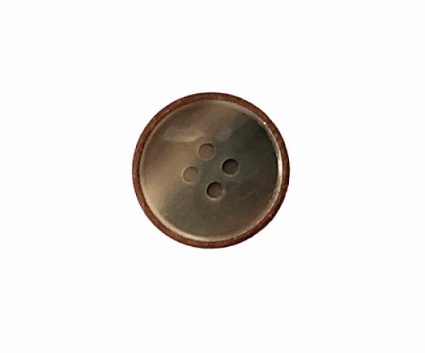 画像1: 本水牛ボタン　貴重な透明感の有る薄い茶色　最高級の凝ったビンテージ加工　1057VI (1)
