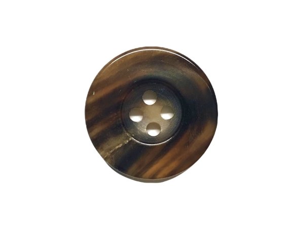 画像1: 最高級本水牛ボタン  オリジナル型　貴重な茶色　ツヤ有り　B-811-MB (1)