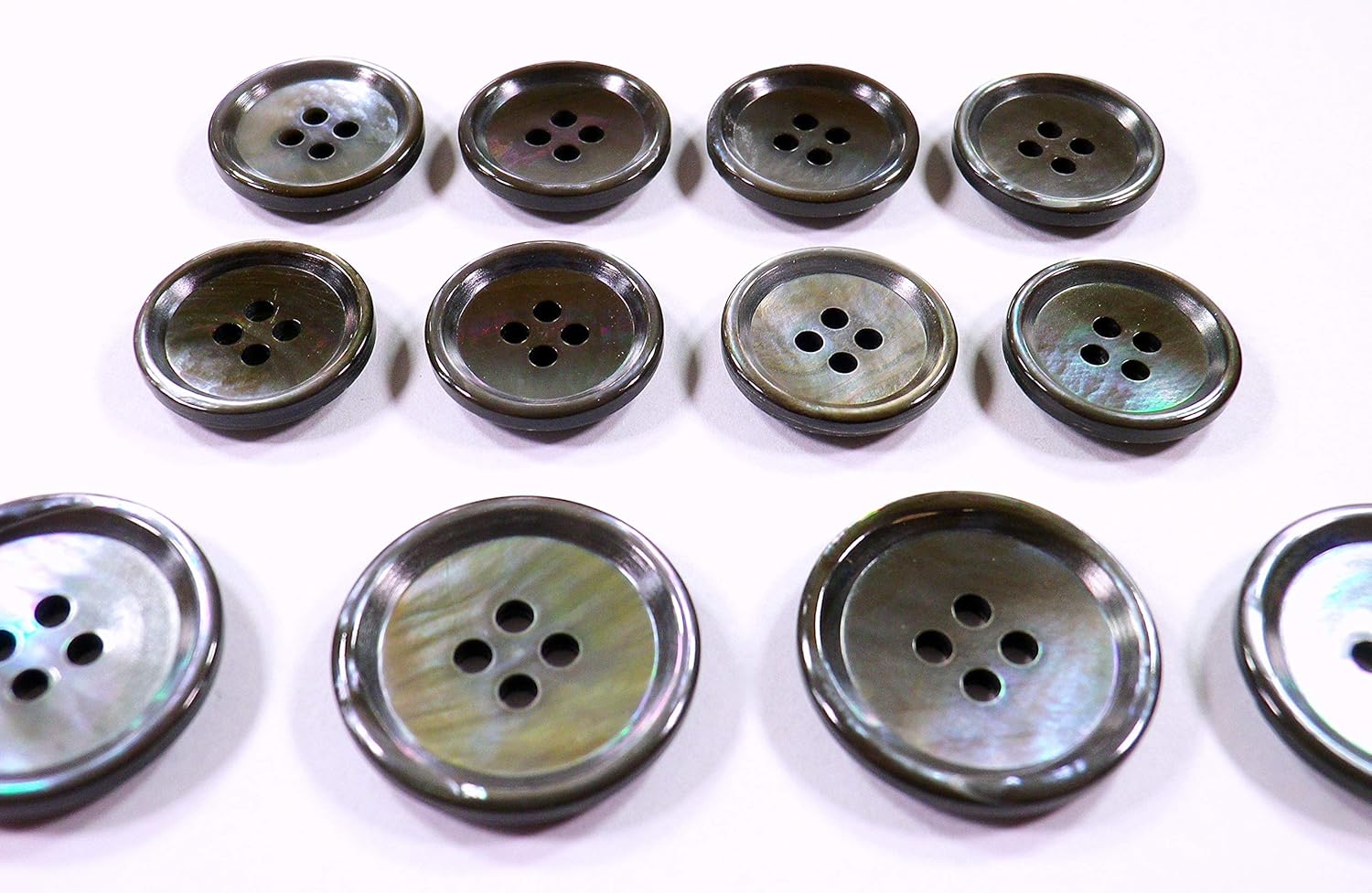 黒蝶貝ボタン 最高級の貝ボタン スーツ1着分セット SH-2217